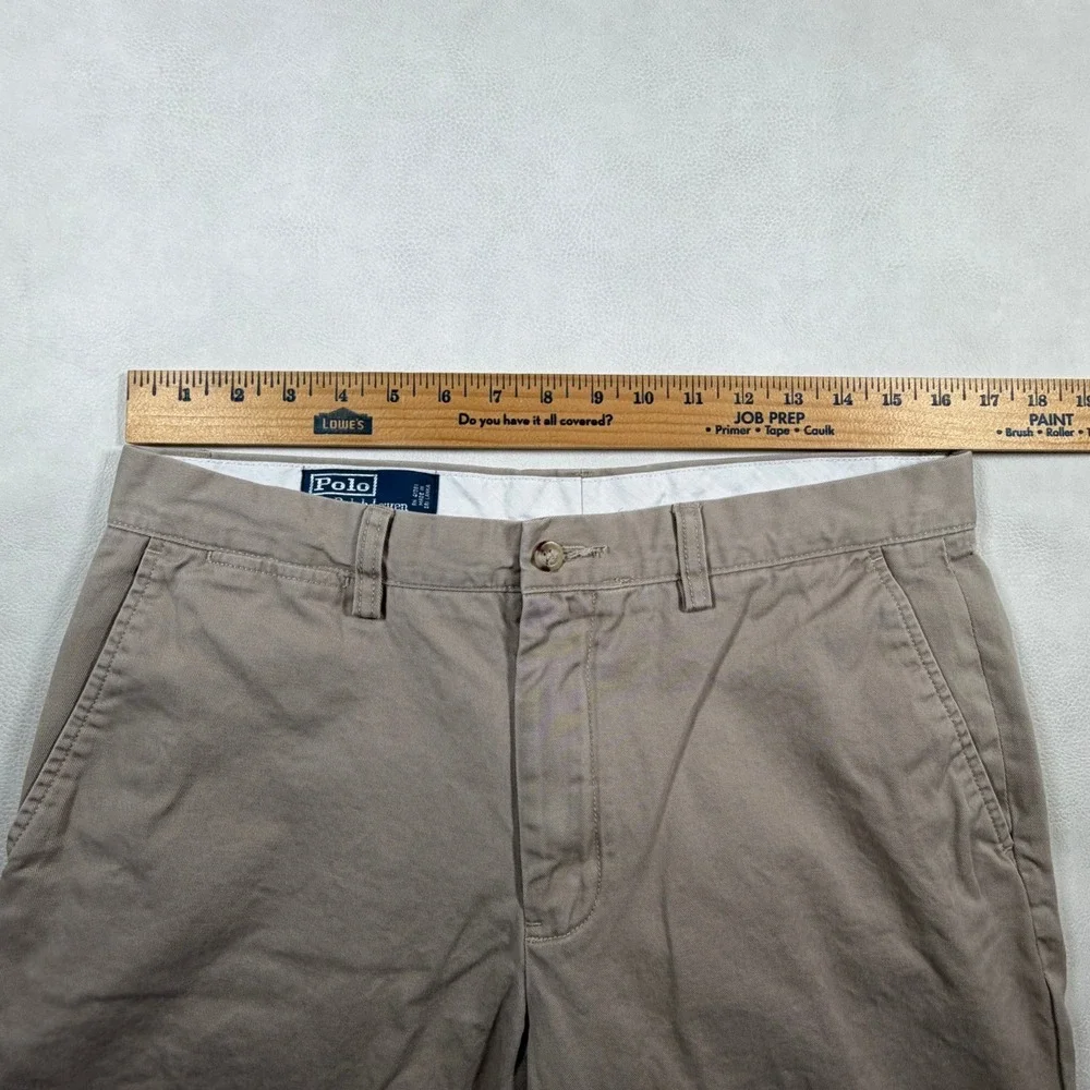 Polo Ralph‎ Lauren Preston Pant Mens 33x30 Khaki Tan Cotton Chino Straight Leg